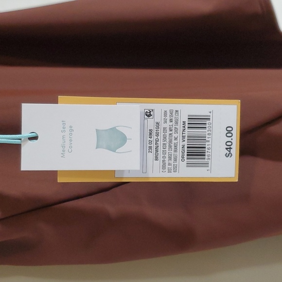 Kona Sol Women's Chain Link Medium Coverage One-piece Swimsuit ~ Brown - Picture 14 of 16